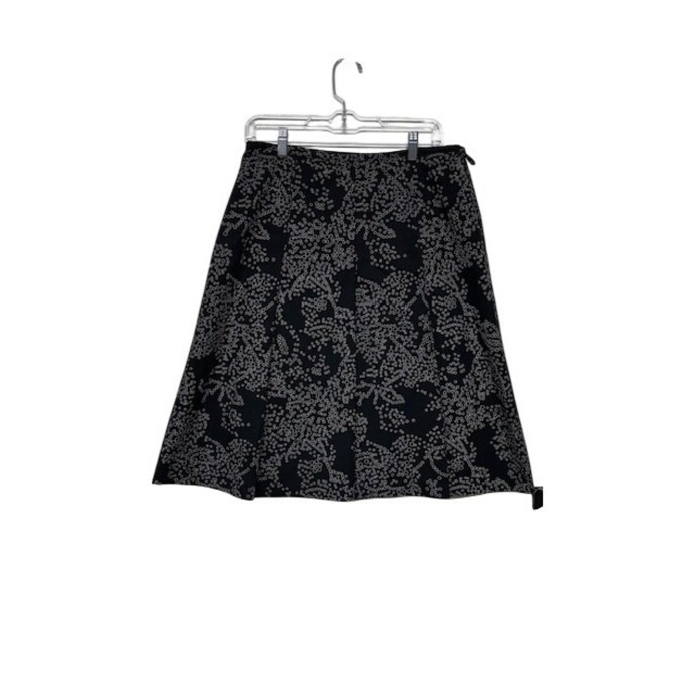 Field Gear Black White Circle Eyelet Embroidered A-Line Skirt SZ 10 Cotton Y2K